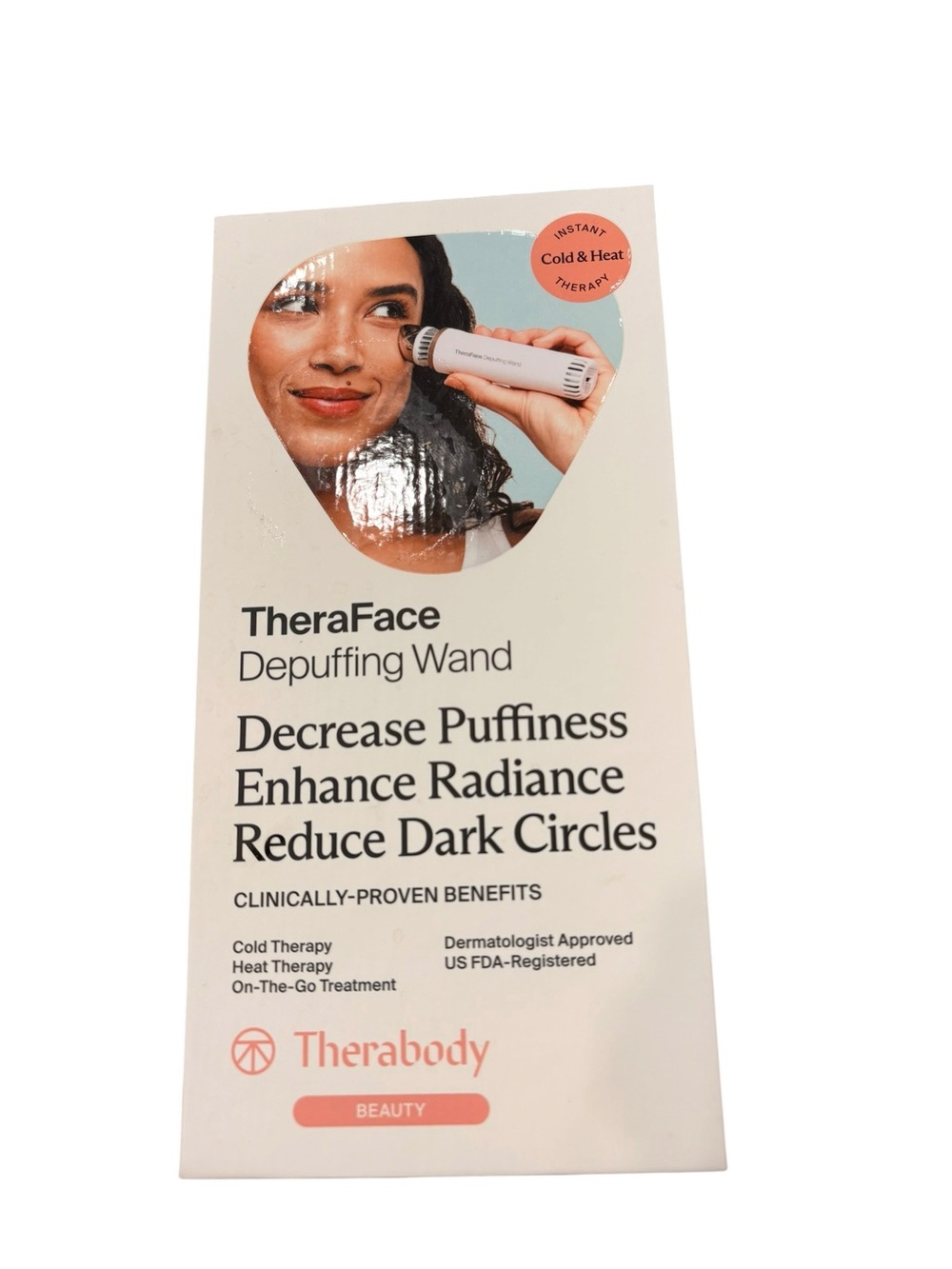 Therabody TheraFace Depuffing Wand – White – Used Once + Original Box